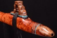 Amboyna Burl Native American Flute, Minor, Low F-4, #G40I